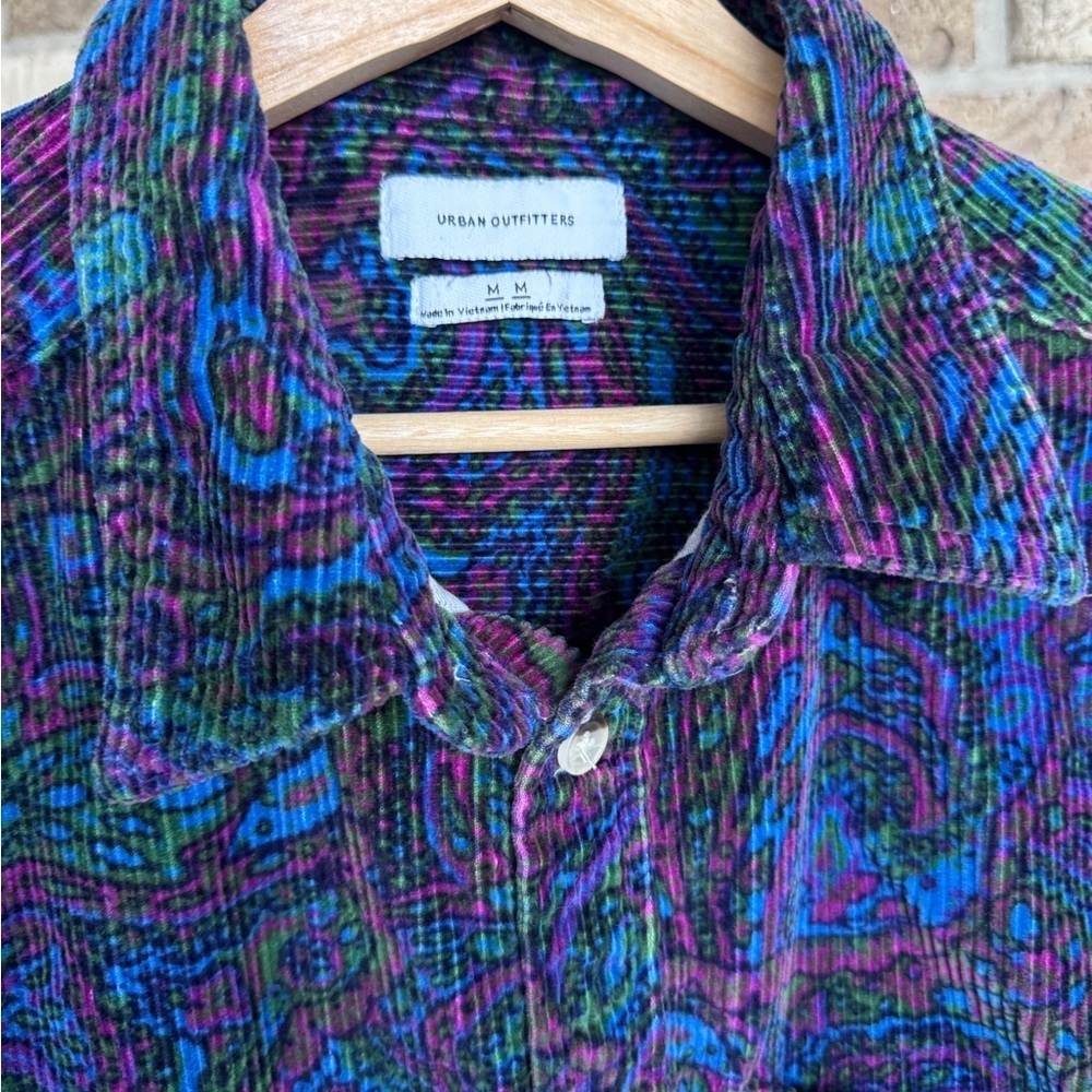 Urban Outfitters Multicolor Corduroy Shirt Size Medium - Picture 3 of 10